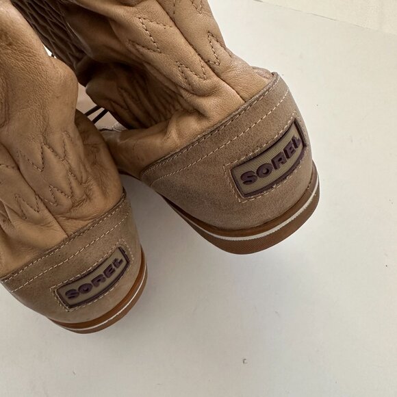 Sorel NL1583-201 Firenzy Women Waterproof Leather Boots Sz 6 Camel brown - Picture 8 of 8